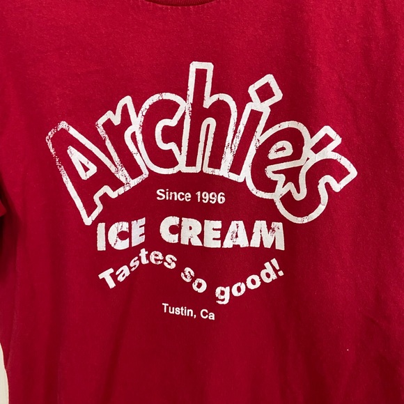 Vintage Retro ARCHIE’S Ice Cream Tustin CA Men’s S T-Shirt MINTY - Picture 2 of 4